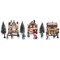 Northlight LED Lighted Christmas Village Buildings and Figurine Set - 17-Piece